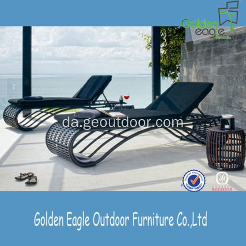 PE Rattan & Aluminium Folding Garden Recliner Lounge